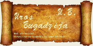 Uroš Bugadžija vizit kartica